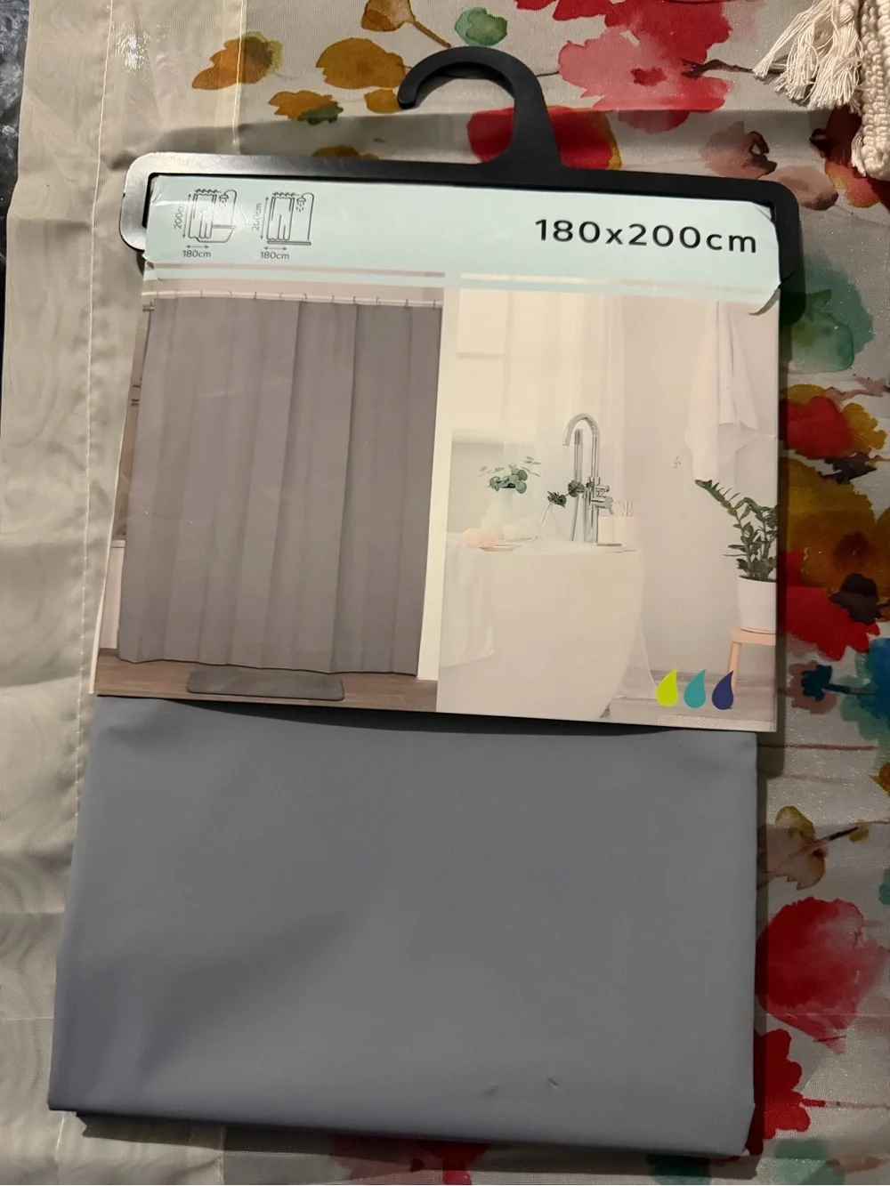 Tenda Solid Light Gray Shower Curtain